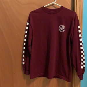 Vans Maroon Long Sleeve Tee